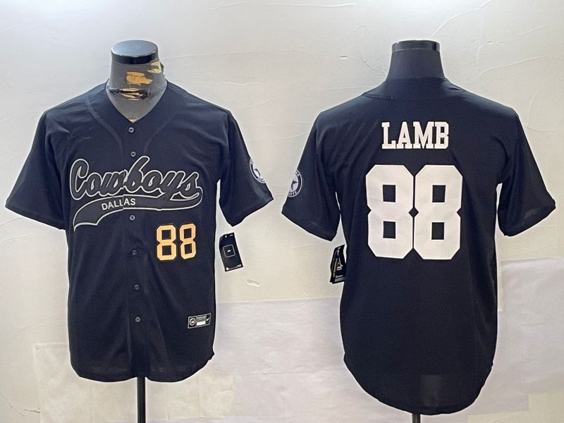 Men Dallas Cowboys #88 Lamb Black Joint Name 2024 Nike Limited NFL Jersey style 3->dallas cowboys->NFL Jersey